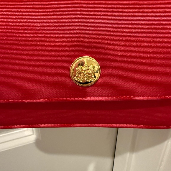 NWT Vintage Red Ralph Lauren Purse with Removable Gold Chain Strap - Picture 2 of 8